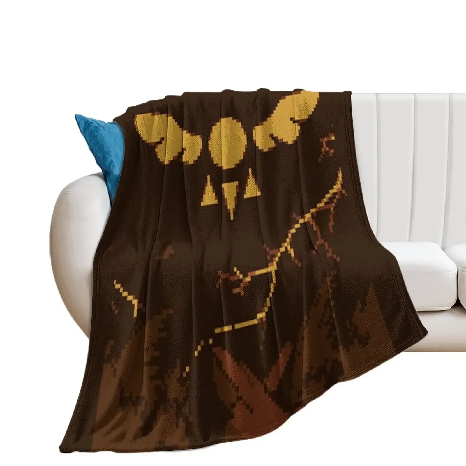 Deltarune logo Throw Blanket Decoratives halloween Blankets