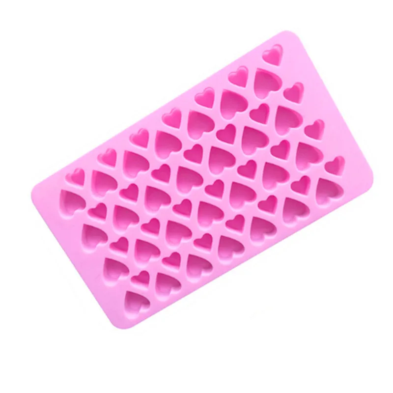 56 Hole size heart-shaped Silicone chocolate mold two types of love Candy Jelly Biscuit baking mold Ice tray glue Drop mold