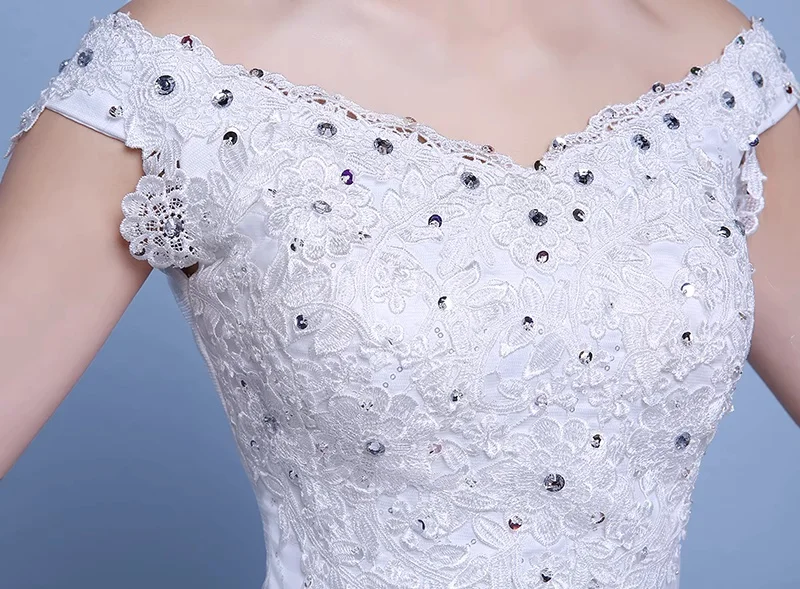 XXN-049 # فستان الزفاف الدانتيل يصل 2025 جديد الزفاف الأبيض الأحمر رخيصة بالجملة التجزئة الكرة ثوب تخصيص مجاني للحزب أحجام كبيرة #4