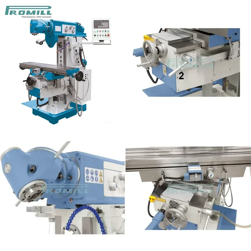 HCY Promill Three-axis Automatic Feeding Universal Milling Machine XQ6432/XQ6432A/XQ6432B/XQ6432C Multi-Voltage High Safety