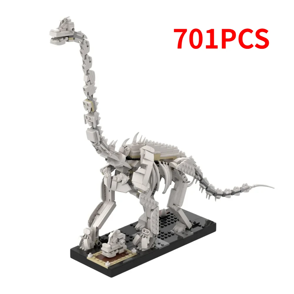 Tanystropheus Dinosaur Fossil Skeleton Building Blocks MOC-60925 Dinosaur World Assembly Model Puzzle Kids Toy Boy Birthday Gift