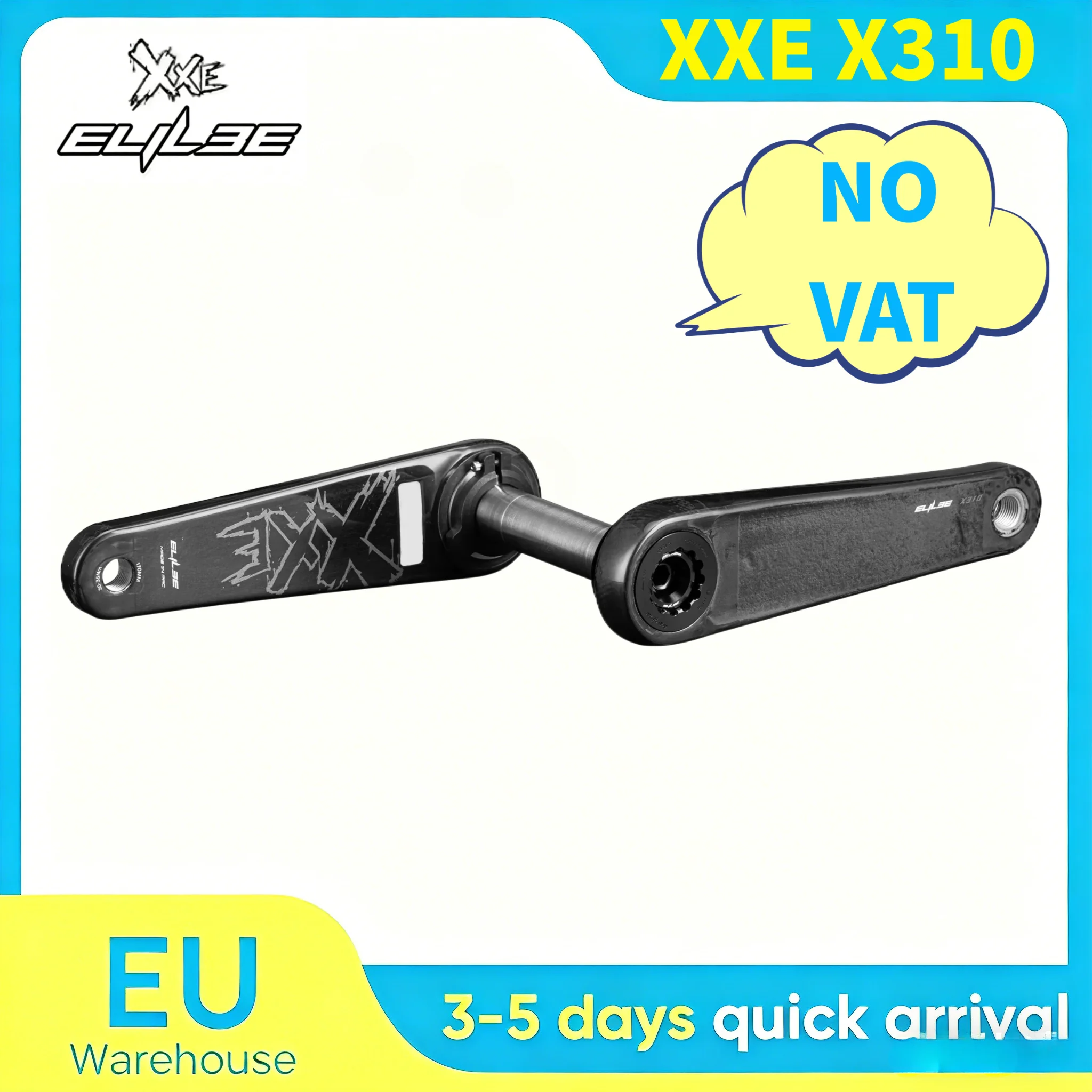 Image of ELILEE XXE X310 Carbonfaser-Straßen-MTB X-novanta Carbon-Spindel Ultraleichte Fahrradkurbel