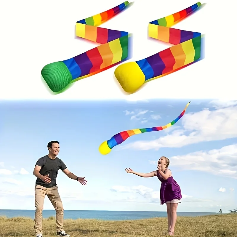 Balle sensorielle attrape-ruban arc-en-ciel