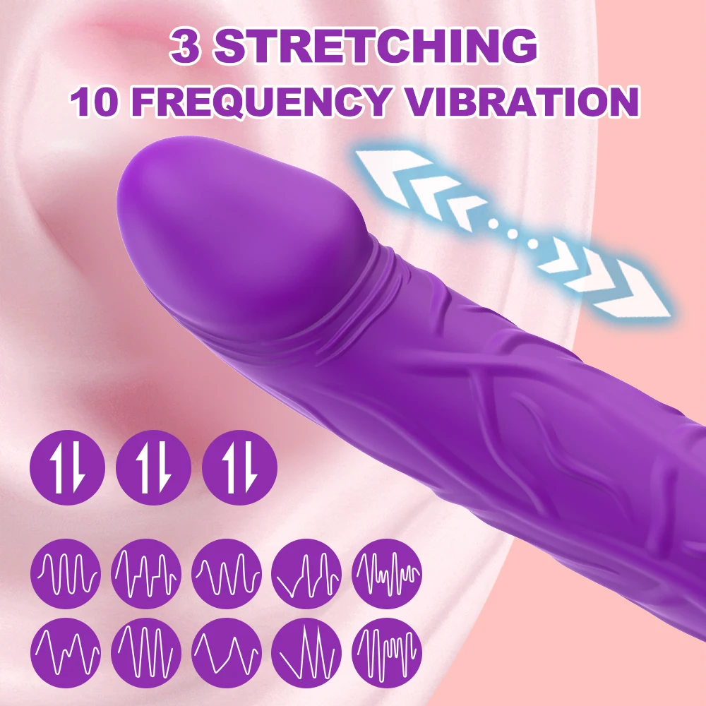 هزاز تلسكوبي 10 أوضاع للنساء محرك عالي السرعة G-Spot ذروة دسار تهتز أنثى الاستمناء لعبة الجنس الكبار للمرأة