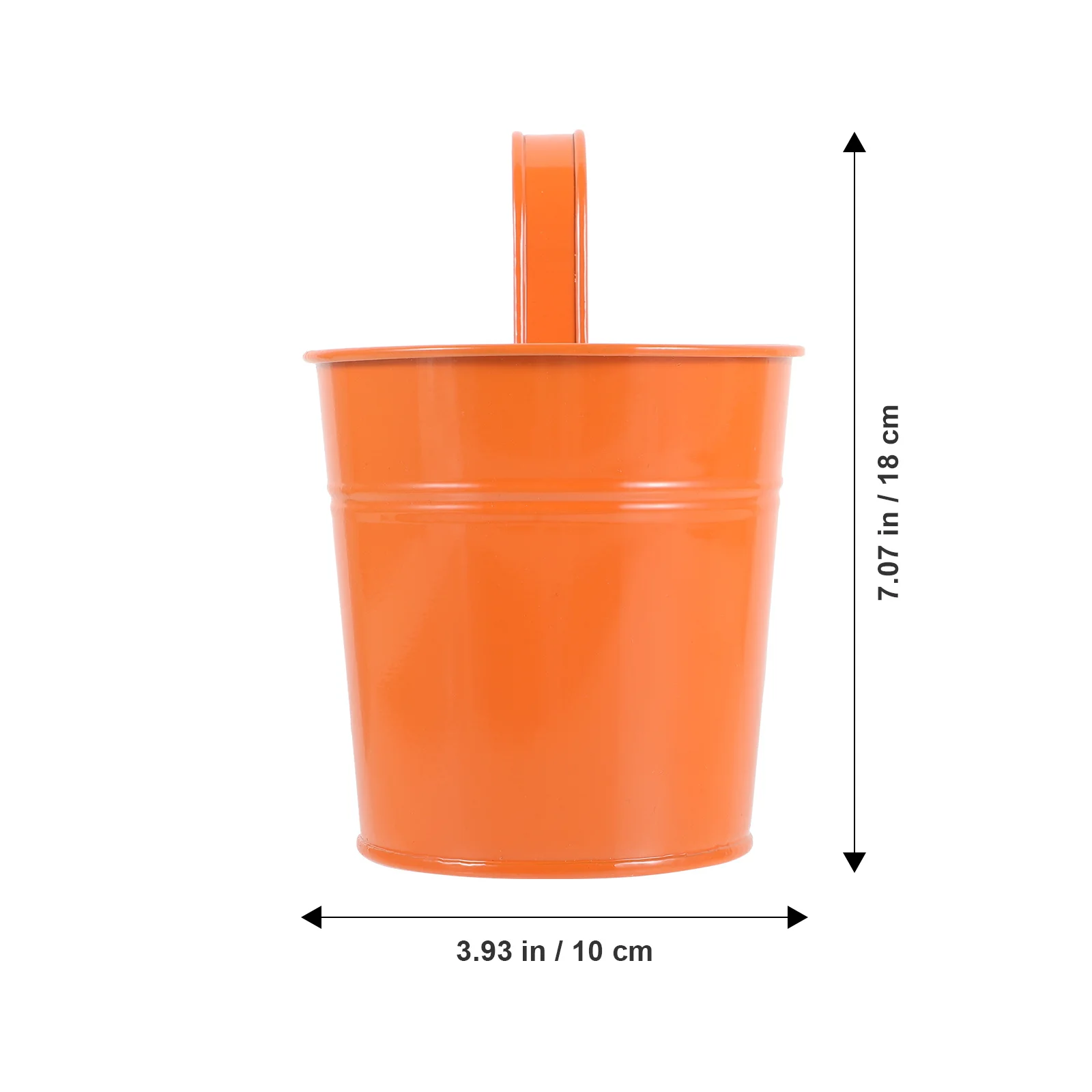 

Hanging Iron Bucket Flower Pot Garden Planter Balcony Window Railing Decor Durable Multifunctional Storage Hanging Iron Bucket