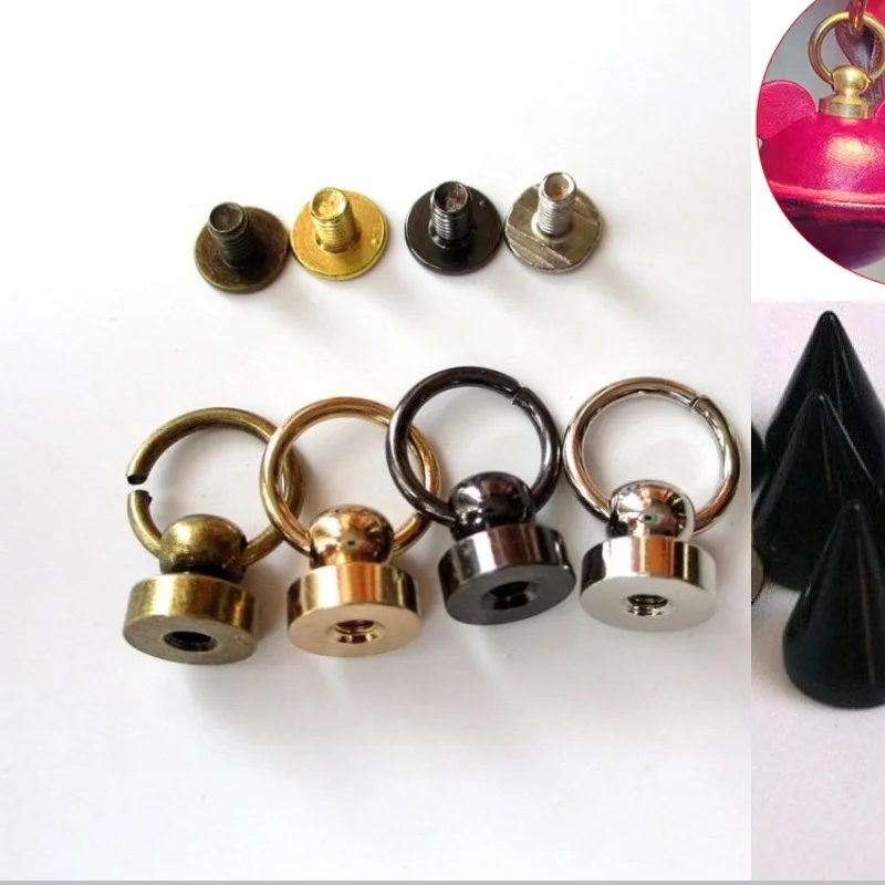 Copper Rivet Screw Back Round Head Leathercraft Parts Clothes / Bags / Shoes / Mobile Phone Case Ring Rivets