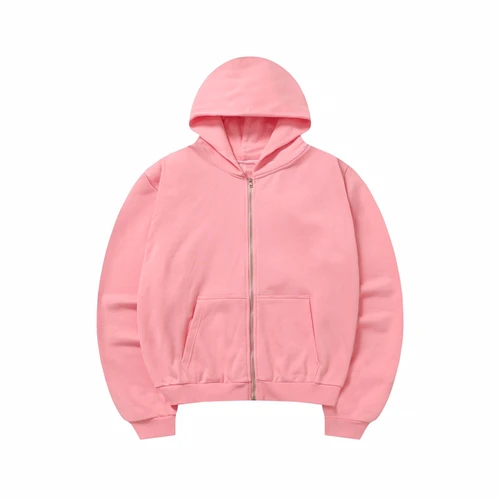 Imagen 2 del producto Tela pesada Unisex Justin Bieber SKYLRK bordado cárdigan rosa Sudadera con capucha hombres mujeres mejor calidad jersey con capucha de gran tamaño