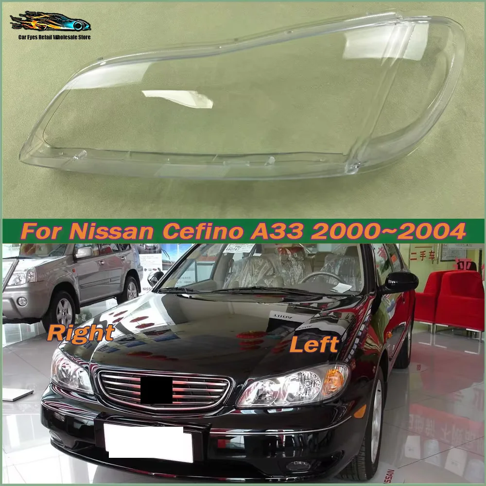 Headlight Cover For Nissan Cefino A33 2000-2004 Lens Transparent Lamp Shell Lampcover Plexiglass Replace The Original Lampshade