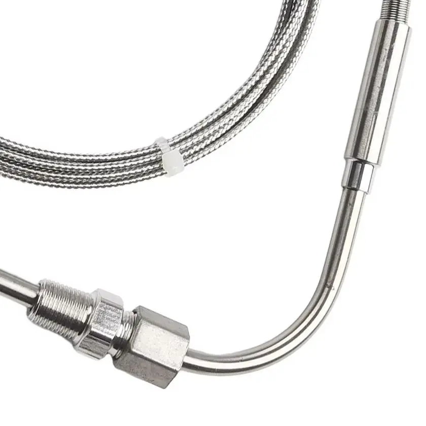 2M K-Type Thermocouple Control Thread Sensor Insulation Male for egt Stainless Steel Thermocouples Adjustable Pressure Lock
