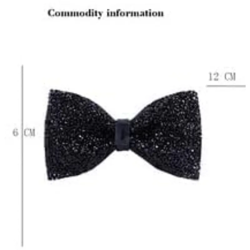 Exquisite Strass-Pailletten-Schleifenkrawatten für Herren, elegante Krawatten für Hochzeiten, Abschlussbälle, Smoking-Accessoires, Geschenke – Detail 3
