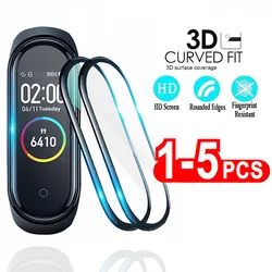 3D Curved Protective Film For Xiaomi Mi Band 7 6 5 4 HD Soft Screen Protector For Mi Band 4 5 Full Cover Screen Film Accessories