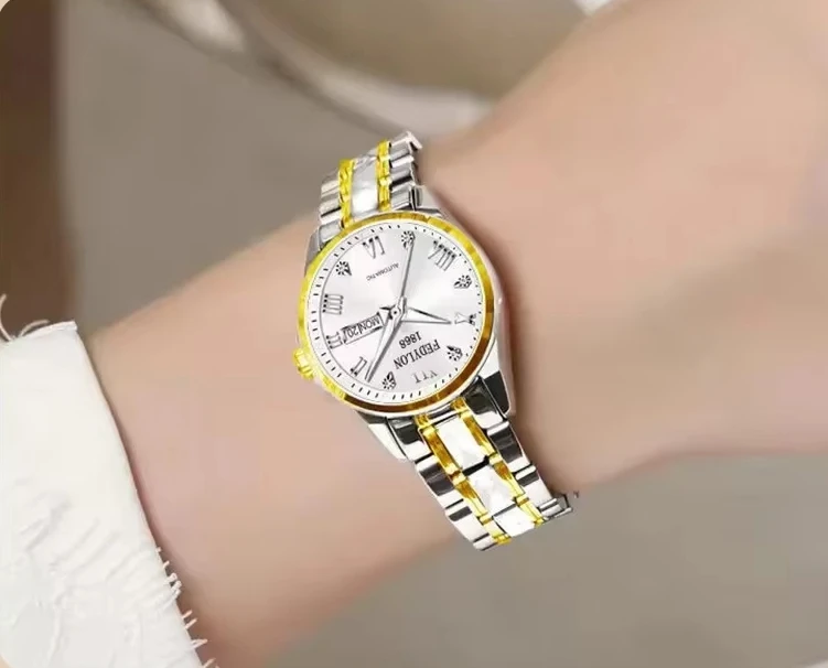 Dames niche licht luxe nieuw temperament automatisch quartz dameshorloge