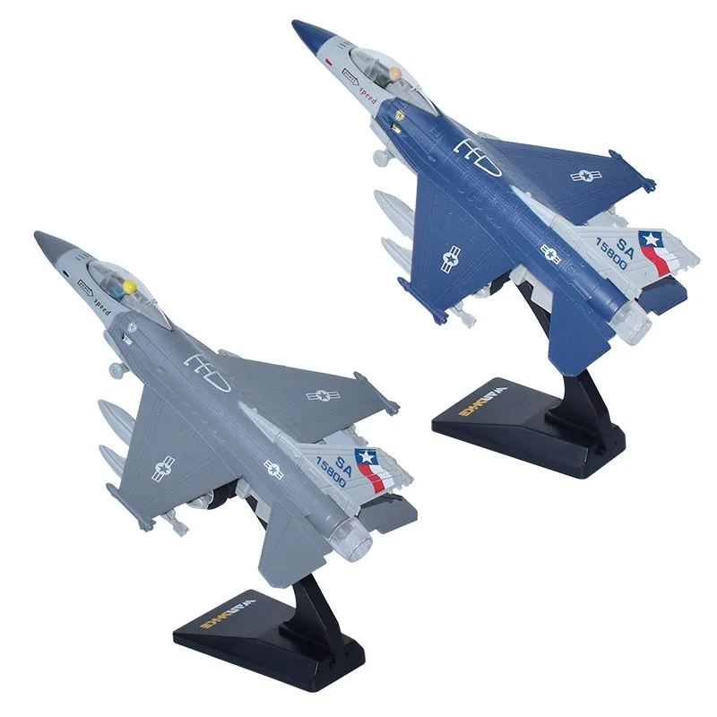 

F16 Toy Alloy Fighter Model acoustooptic return force aviation military aircraft model Ornament Gift