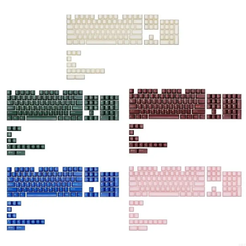 120Keys Full Set Customizeds ABS Semi Transparent Keycap Double Shot Injections Key 83CF