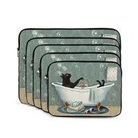 Black Cat Soap In Bathroom Notebook Laptop Bag Case Pouch 10 12 13 15 Inch Notebook Sleeve Cover Bag Tablet Shockproof Case Bag