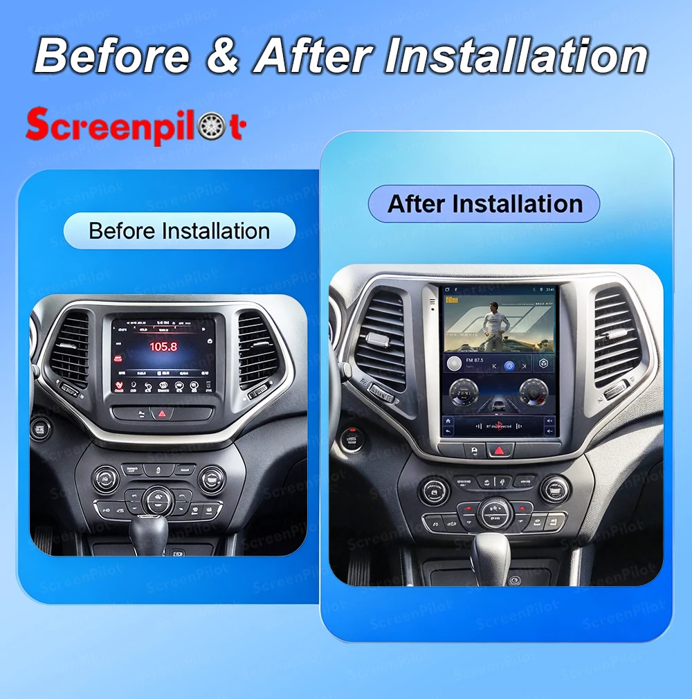 9.7 inch Android 16 For Jeep Cherokee 5 KL 2014-2018 Car Radio Stereo Head Unit Multimedia Video Player GPS Navigation 8 Core 5G
