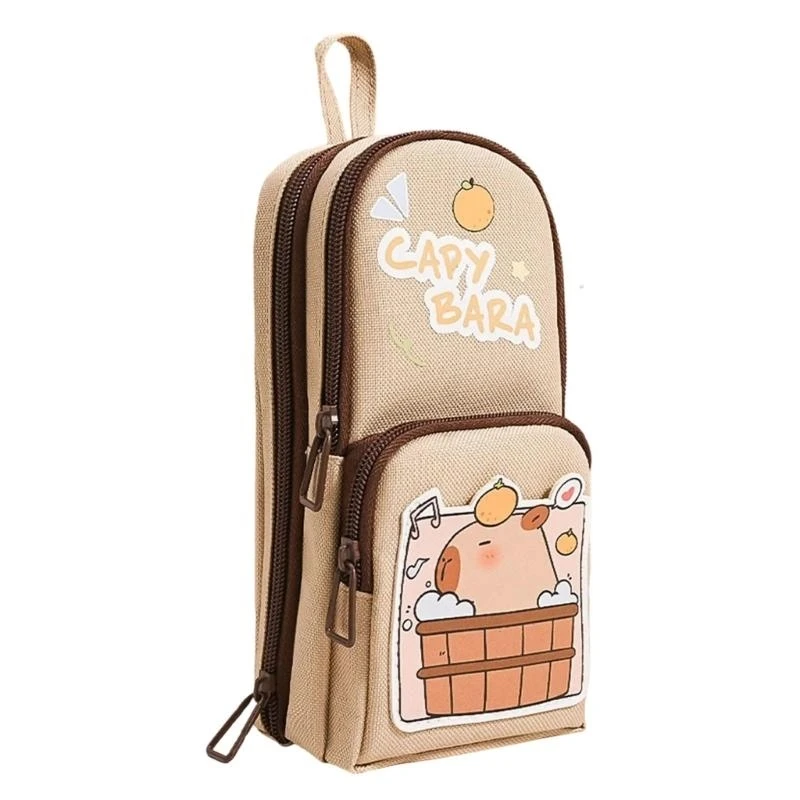 Cartoon Bleistiftkoffer großer Kapazität Bleistiftbeutel Stehende Bleistifthalter Aufbewahrungstasche Reise Make -up