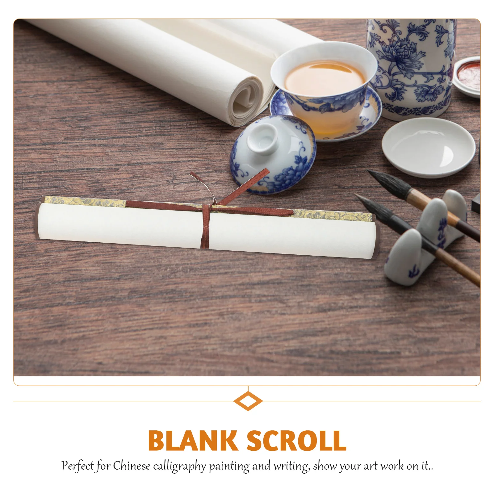 

4 Pcs Blank Scroll Rice Paper for Calligraphy Painting Write Mount Home Office Art Display Durability High Class