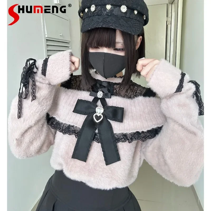 

Streetwear New Mine Series SC Japanese Lolita Sweater Mass-produced Sweet Knitwear Jumper Long Sleeved Loose Y2k Clothes Female