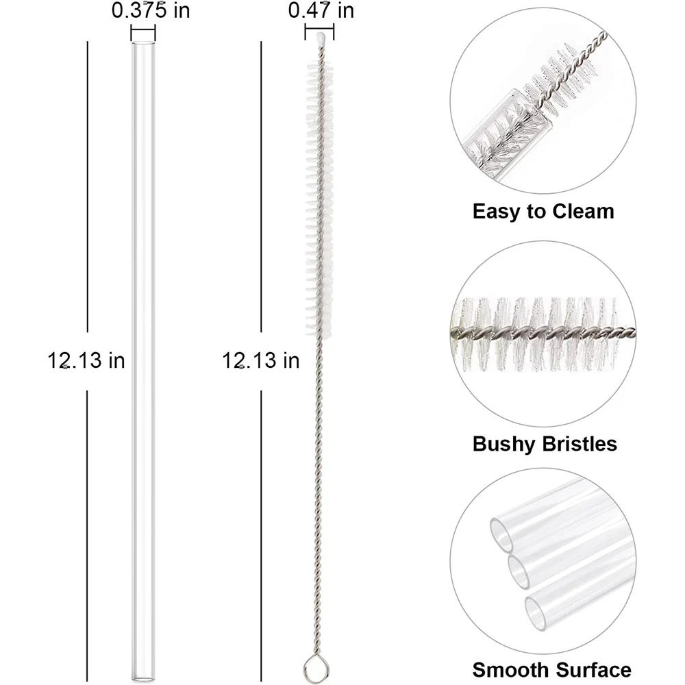 6 Pack Replacement Straws for Stanley 40oz Tumbler Plastic Clear Reusable for Stanley Adventure Quencher Travel Tumbler