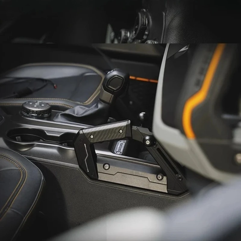 

Для Ford Bronco 2021 2022 2023 2024 2025 Автомобильное центральное управление из углеродного волокна Механическая ручка Внедорожная расширенная ручка Аксессуары