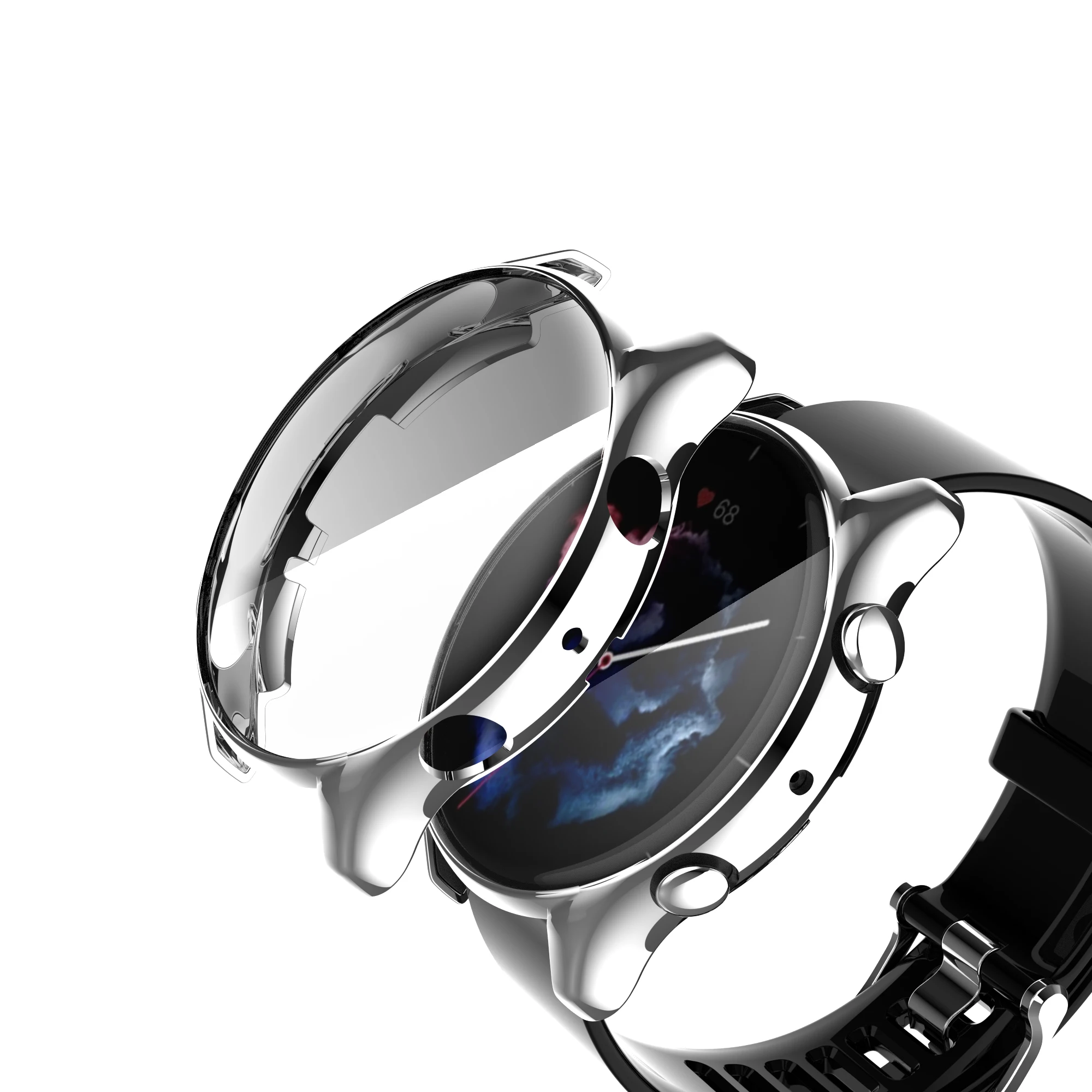 Мягкий защитный чехол из ТПУ с рамкой для экрана и стекла для часов Amazfit GTR 3/3pro/2/2e GTR3 pro GTR2 GTR2e, защитный чехол-бампер