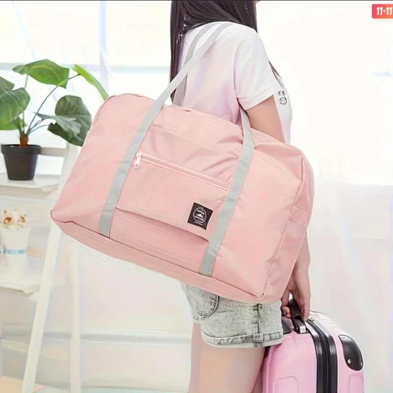 Borsone da viaggio pieghevole per borsa da trasporto per compagnia per donne e ragazze, leggero, di grande capacità, per sport, viaggio nel fine settimana durante la notte