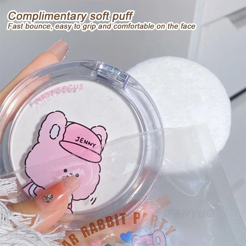 بودرة مكياج غير لامعة للتحكم في زيت الوجه، بودرة ضغط مرطبة طبيعية لتفتيح لون البشرة، مقاومة للماء، بودرة سائبة تدوم طويلاً