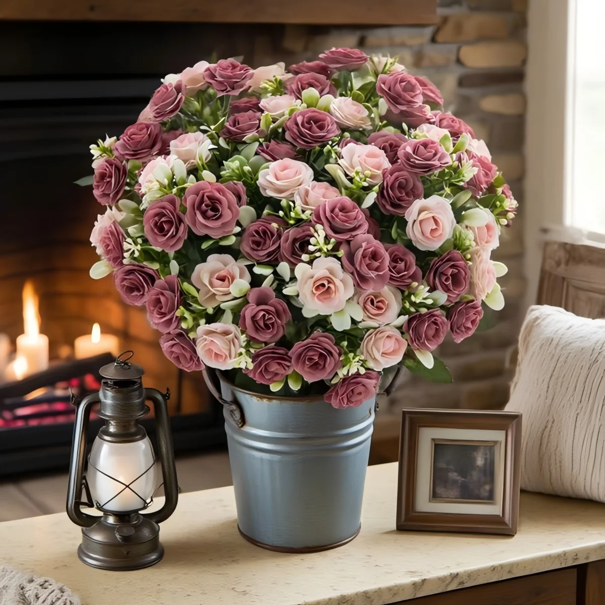 10 قطعة الزهور الاصطناعية الحرير الورد الزفاف باقة الزفاف غرفة المنزل الديكور الجدول في الهواء الطلق حديقة قوس اليدوية DIY بها بنفسك الهدايا pROP #2