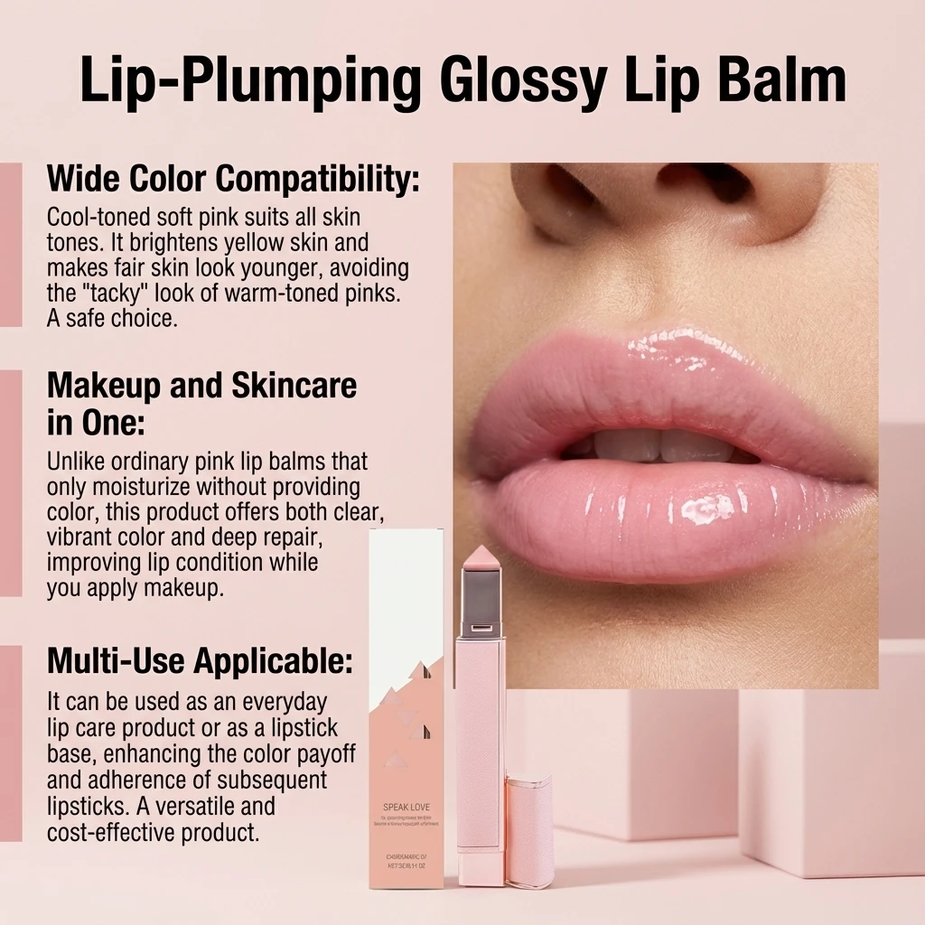 Moisturizing Gradual Color Lip Balm Natural Fuller Non-Sticky Brightens dull lips Softens Flaky Repair Lip For Dry Sensitive