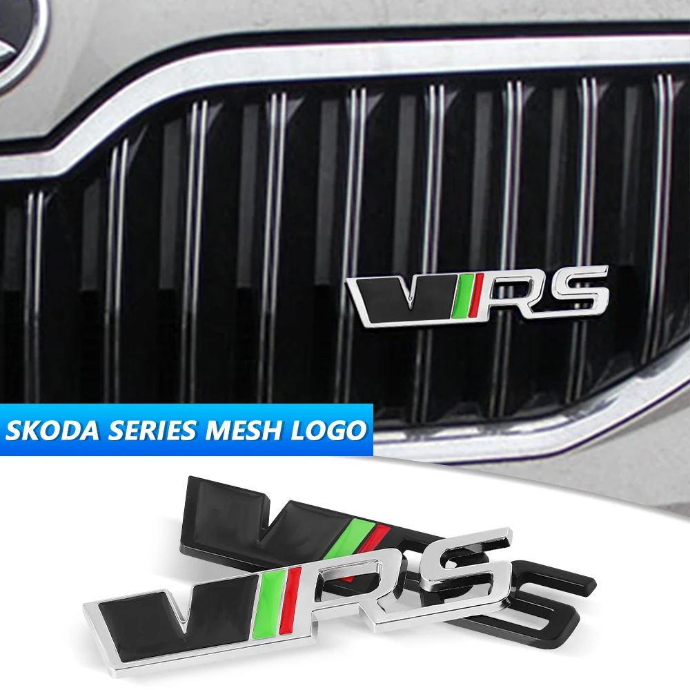 

3D Car Body Front Grille Badge Stickers Auto Decoration Accessories For Skoda Kodiaq Octavia Enyaq Kamiq Scala Rapid Superb Yeti