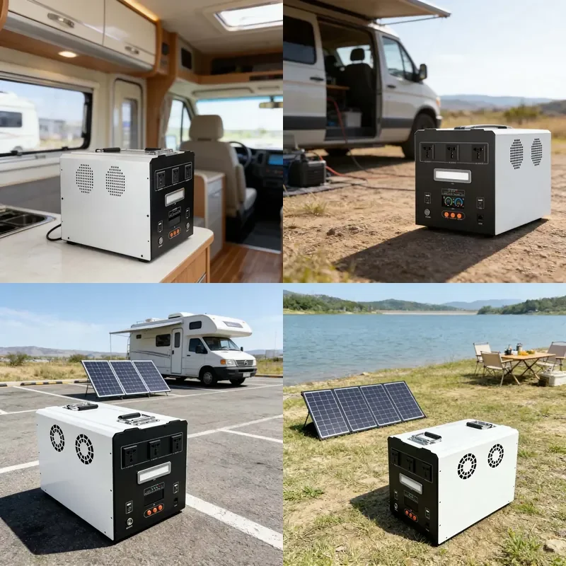for 1.5-3 kWh Portable RV Charging Station Fast Charging Pure Sine Wave Inverter BMS Solar Power Supply