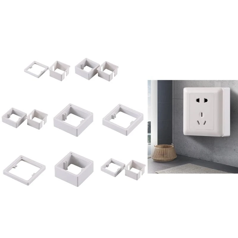  Single Socket Spacer Electrical Outlet Box Extender with Screws Receptacle Extender for Living Room School Office