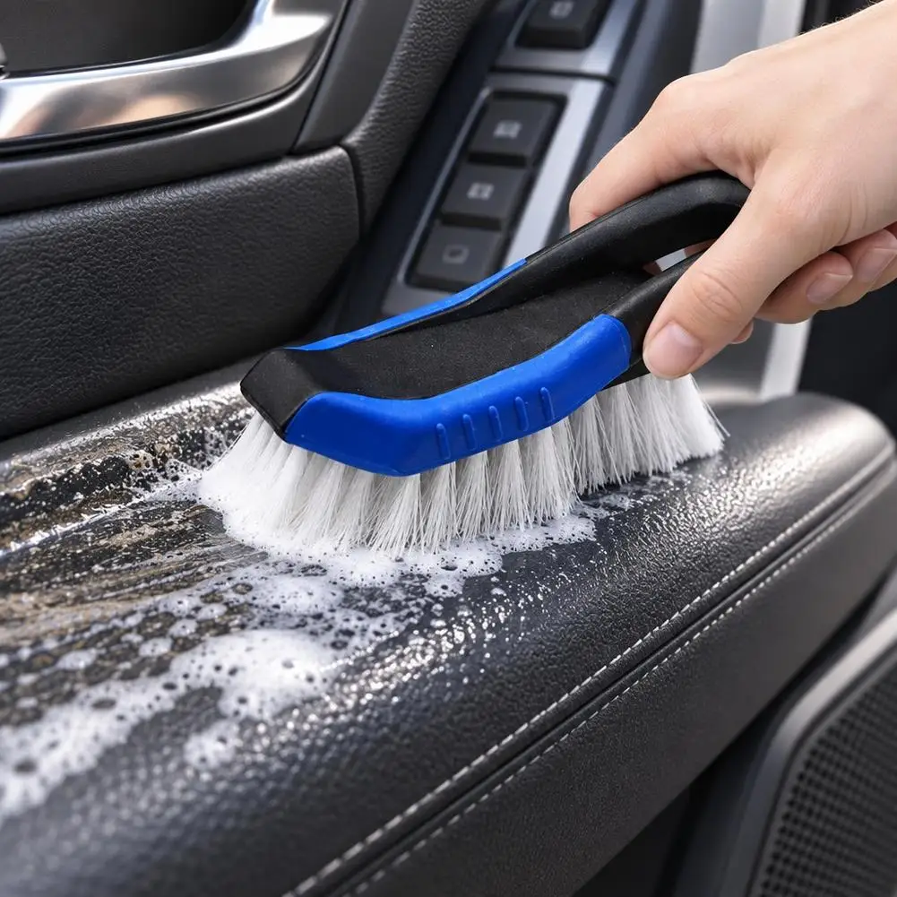 1 Pcs Car Carpet Tire Brush and Upholstery Cleaner Carpet Brush Scrubber for Car Interior Seat Fabric Cleaner for Stains Hair