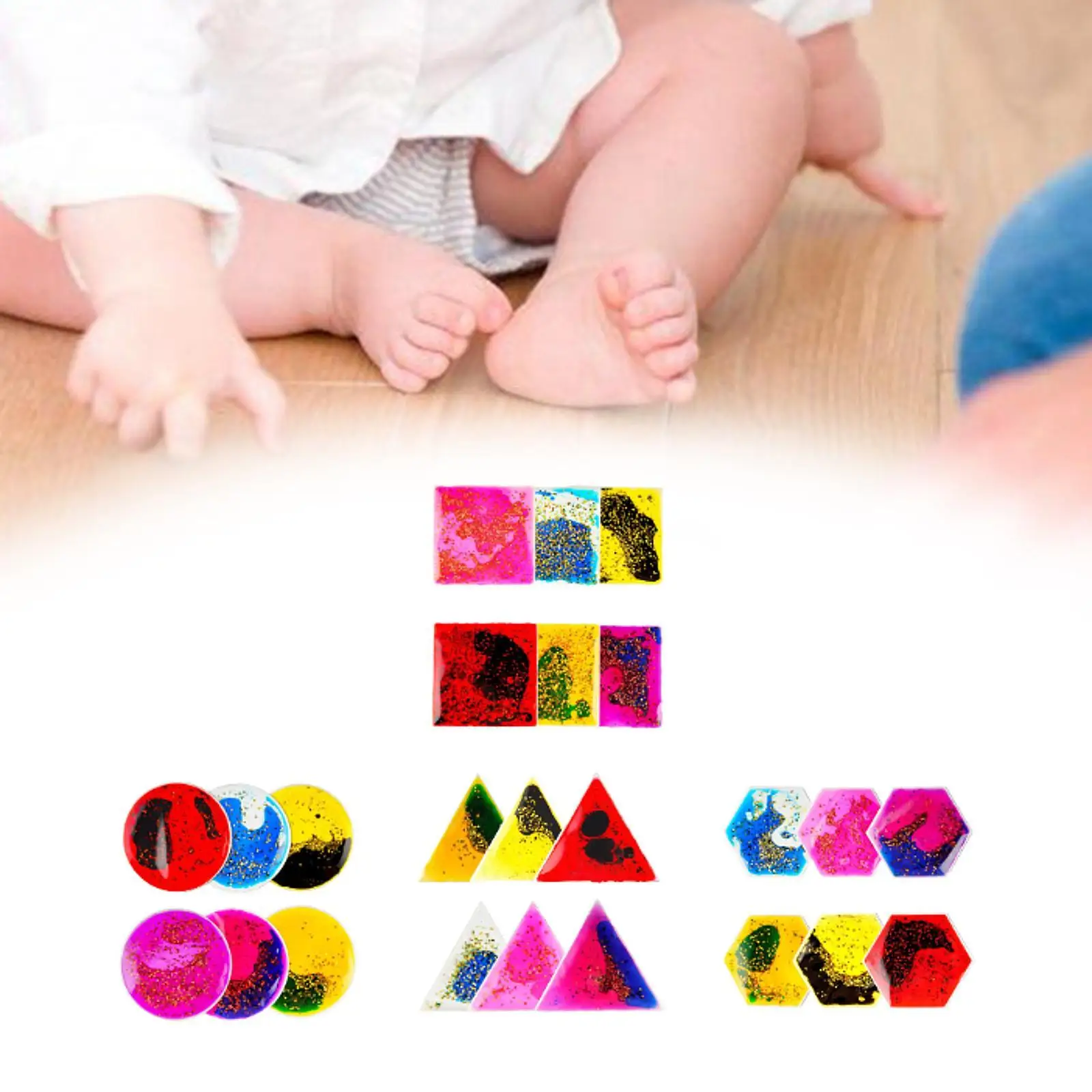 

6-компонентные сенсорные мягкие гелевые жидкие игрушки, успокаивающие игрушки, игрушки-непоседа, жидкие игрушки для детей, подростков, малышей, путешествий