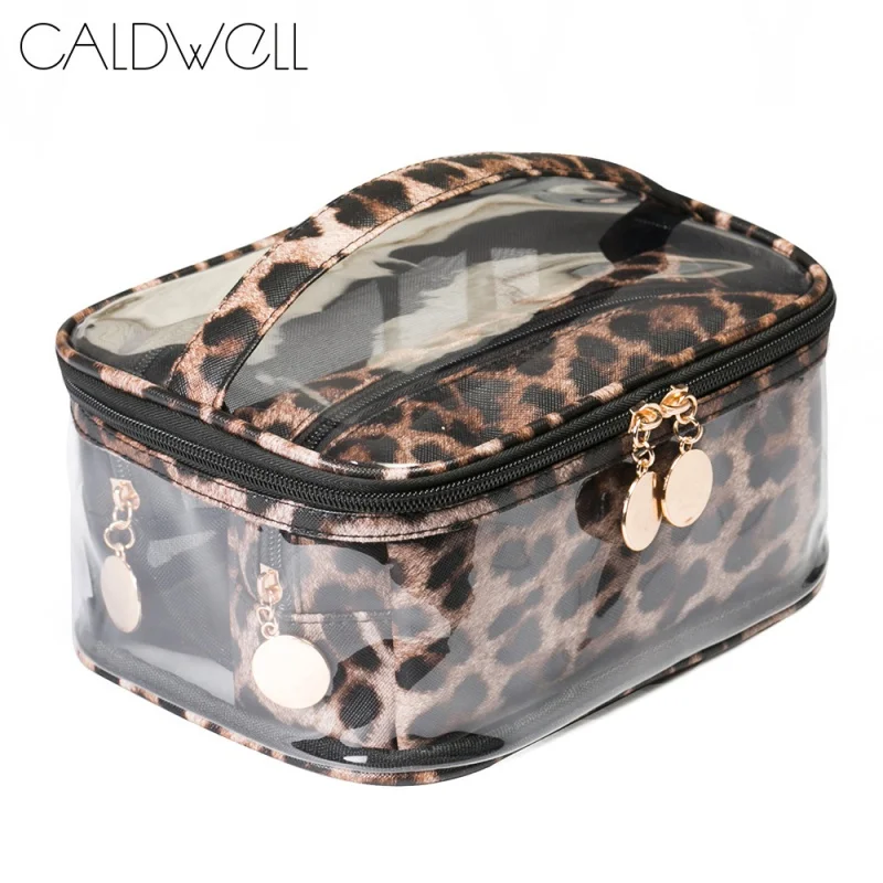 

Cross-Border Vintage Leopard Print Three-Piece Cosmetic Bag PVCTransparent Bag Multi-Functional Large Capacity Storage Bag Women