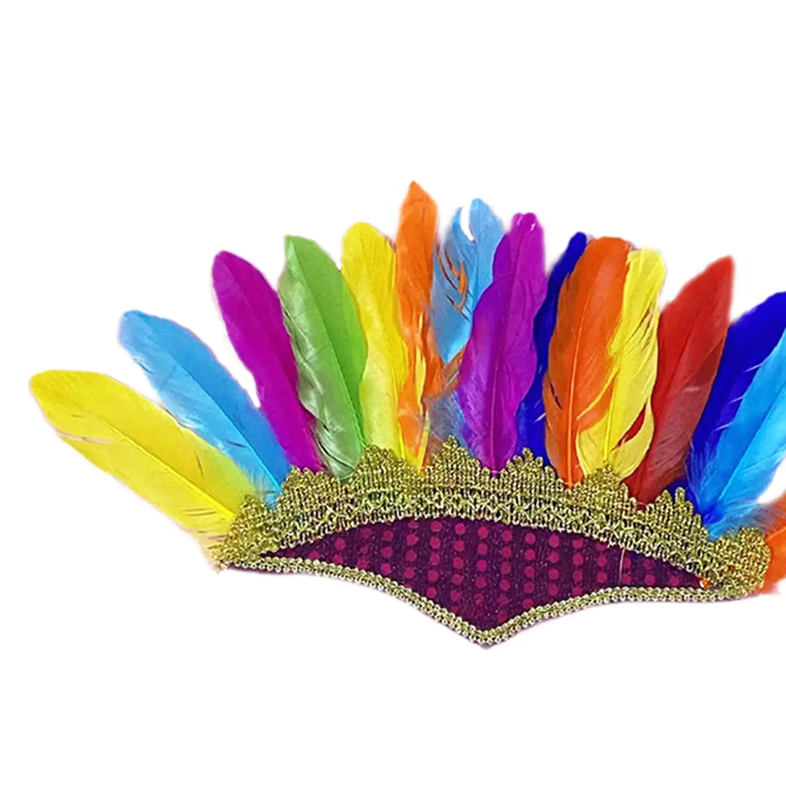 Couvre-chef en plumes artificielles pour enfants, couvre-chef décoratif multifonctionnel pour fête