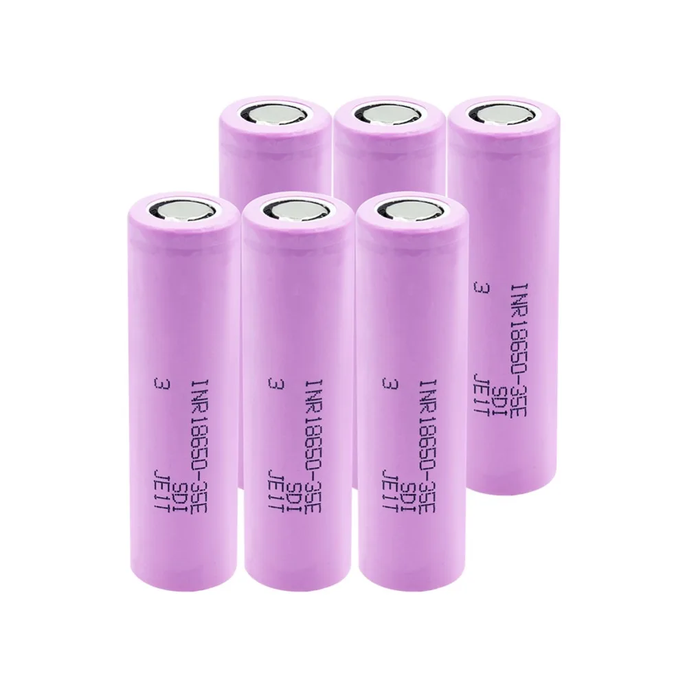 3500mAh 3.7V Lithium Battery NEW 18650 INR 35E Flat Top Rechargeable Batteries Li-ion 13A MAX 3.6 V 18650 Cell 62.25mm*18.25mm