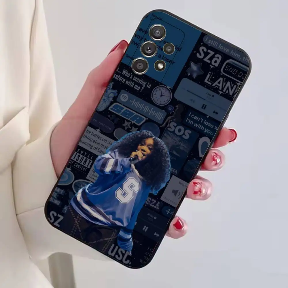 Fashion Singer For S-SZA Phone Case For Samsung S25,S24,S21,S22,S23,S30,Ultra,S20,Plus,Fe,Lite,Note,10,Black Cover