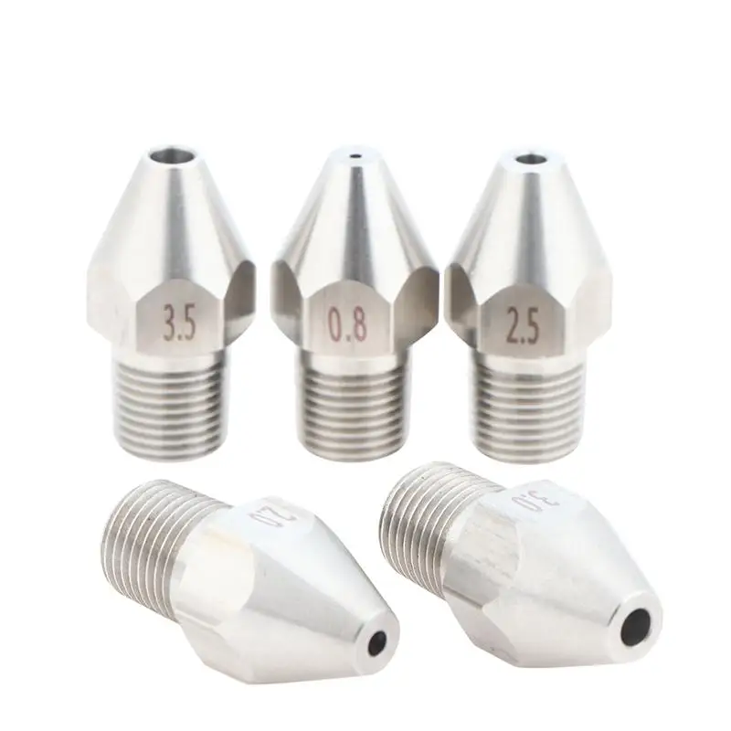 [MOA]Stainless Steel Universal Linear Nozzle 0 Degree Liquid Column Flow Tip High Pressure Cleaning Cutting Cone Nozzle[MOA]