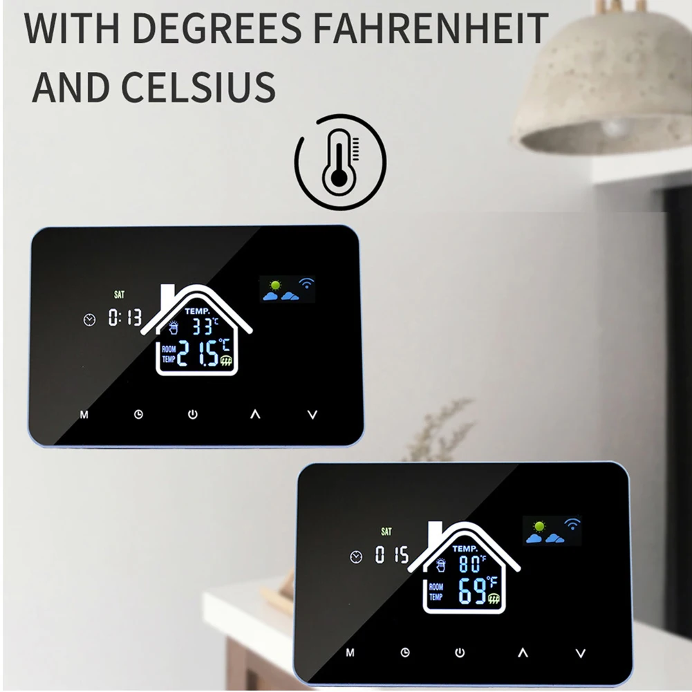 Intelligent Temperature Controller With ForTUYA APP Control And Scratch Resistant Touch Screen For Precise Heating Management