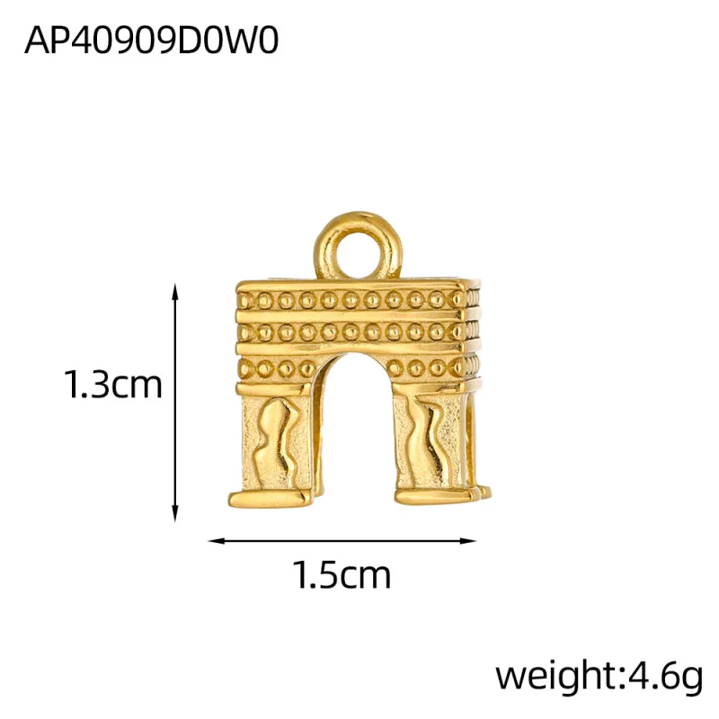 Angesagter Vintage DIY-Schmuck Edelstahl Gold PVD-beschichteter Blumen-Weißmuschel-Anhänger für Halsketten- und Ohrringherstellung Zubehör – Detail 2