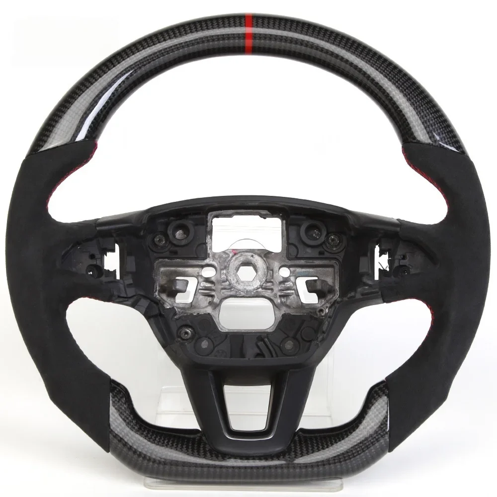 Center Mark Carbon Fiber Steering Wheel Upgrade for Ford Focus Car Steering Wheel！