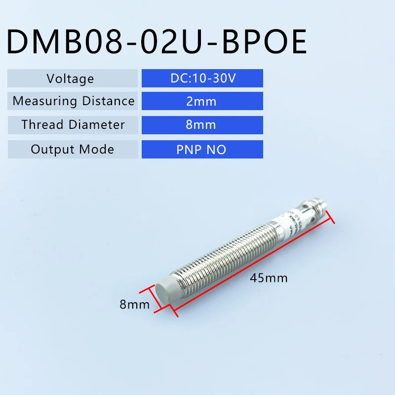 PARMA Inductive Proximity Switch Sensor Connector Pluggable M8/M12 Series 3pin 4pin Flush NPN PNP Sensing Distance 2mm  6-36V DC