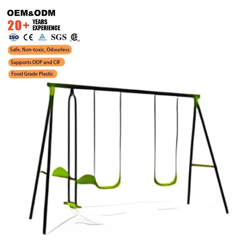 SageDelight Rides Commercial Outdoor Playground Equipment Swing Set Children LLDPE Plastic Steel School Park Community Wholesale