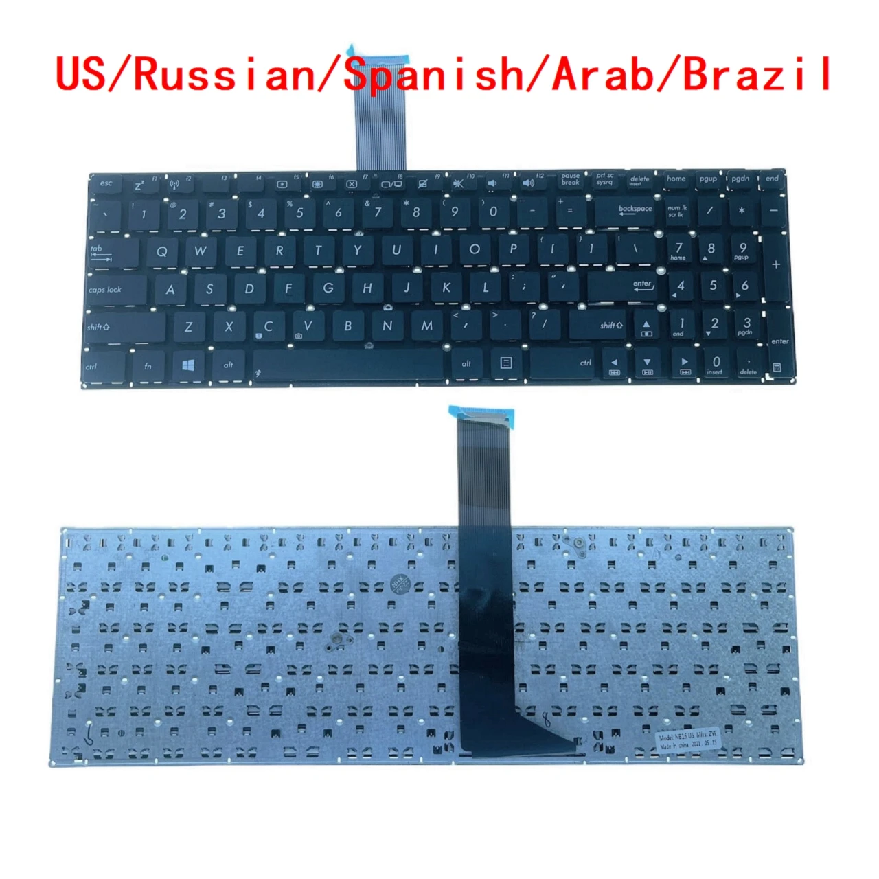 New US Russian Spanish Arab Brazil Laptop Keyboard For ASUS X501 X501A X501U X501EI X501XE X501XI S501U R502A R502U X501