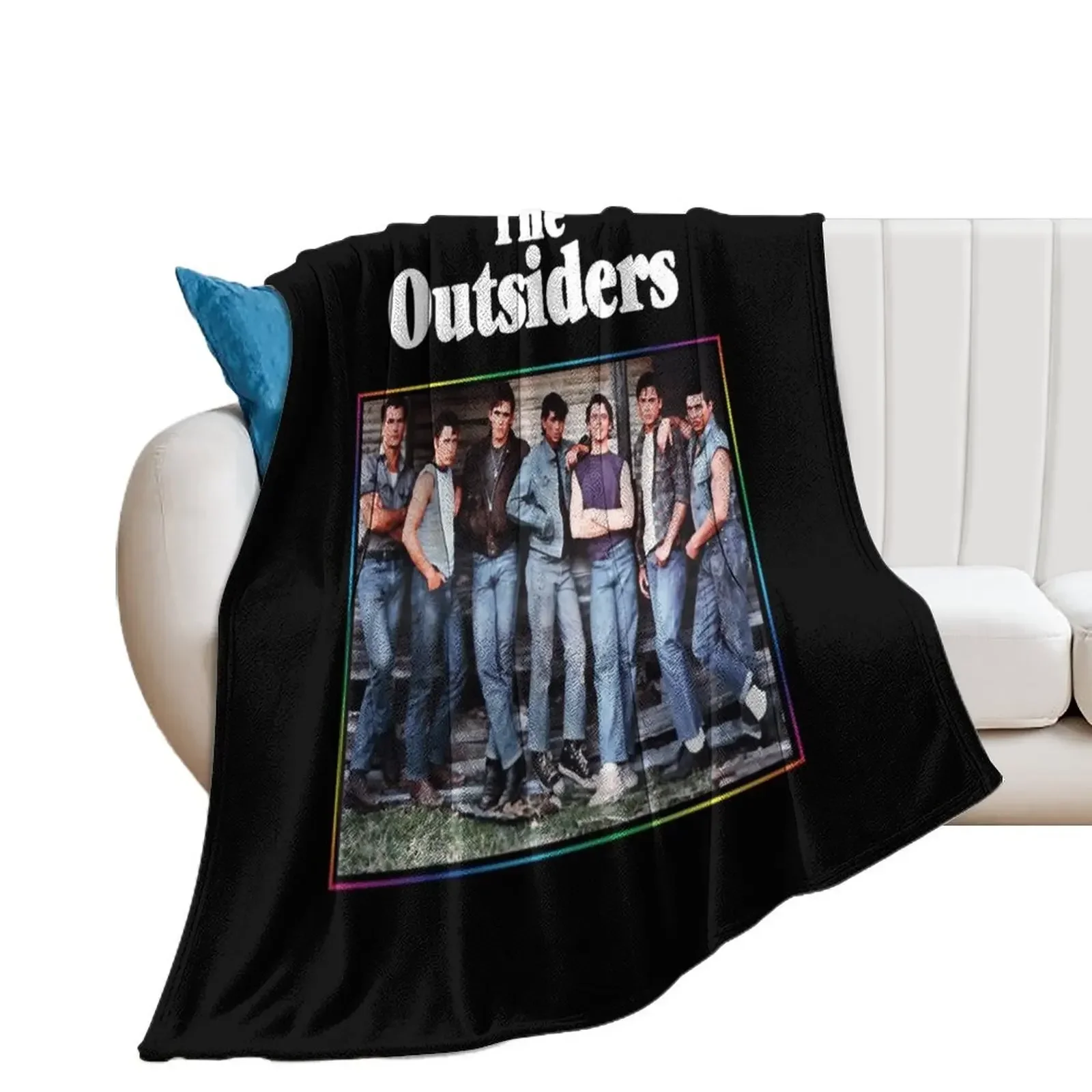 

Proud The Guys From The Movie The Outsiders 80S Throw Blanket Bed linens Hair Blankets