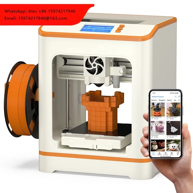 Mini 3D FDM Printer Fully Assembled Mini 3D Printer For Kids And Beginners WiFi 3D Home Printer