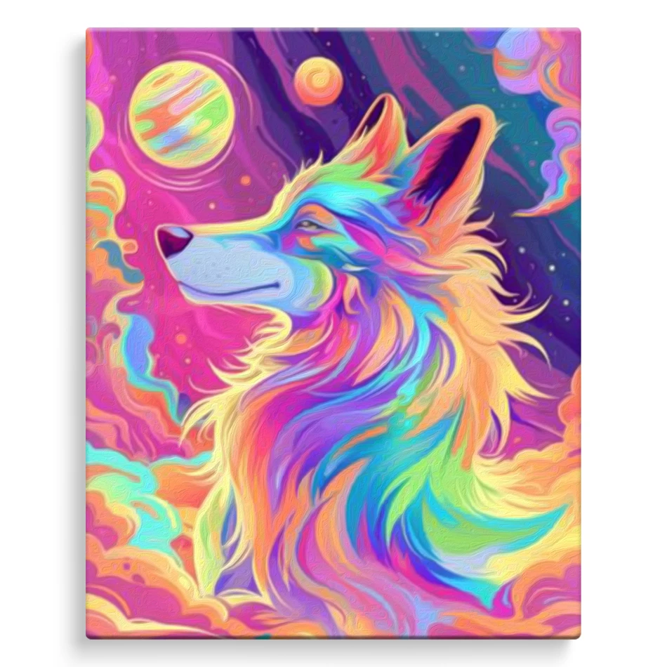 

SDOYUNO-Painting Paints By Numbers Wolf Coloring For Adults Watercolor Color Markers Acrylic Paints Drawing On Canvas Home Decor