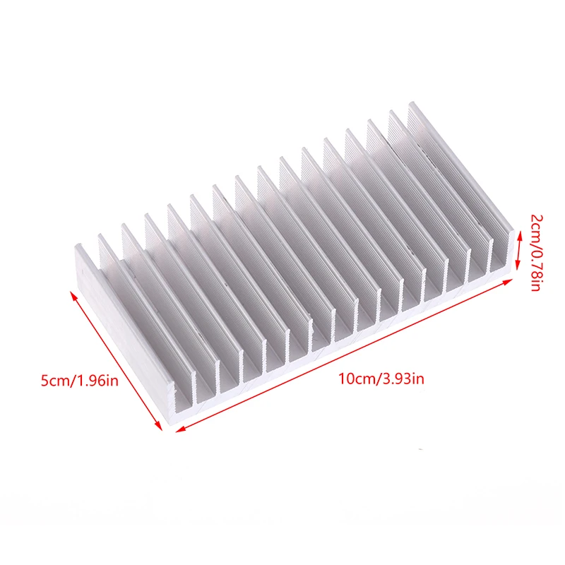 1pc 100*18*50 Aluminum Heatsink Cooling Pad For High Power LED IC Chip Cooler Radiator Heat Sink for LED COB Light 100*18*L50MM